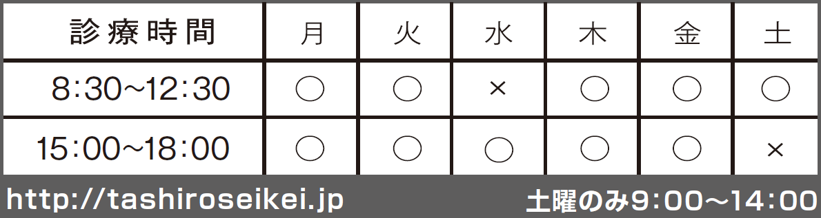 福重たしろ整形外科診療時間